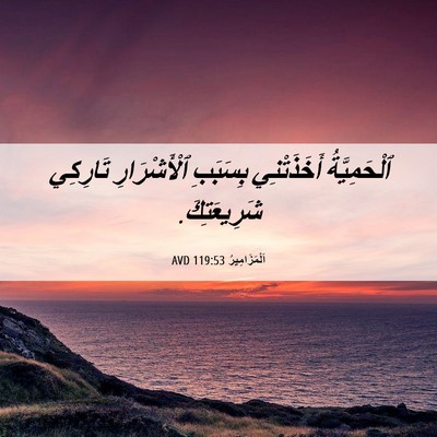 Picture 06 - اَلْمَزَامِيرُ 119:53 AVD - ٱلْحَمِيَّةُ أَخَذَتْنِي - Bible Verse Picture