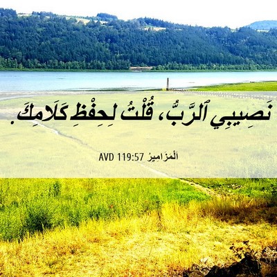 Picture 06 - اَلْمَزَامِيرُ 119:57 AVD - نَصِيبِي ٱلرَّبُّ، قُلْتُ - Bible Verse Picture
