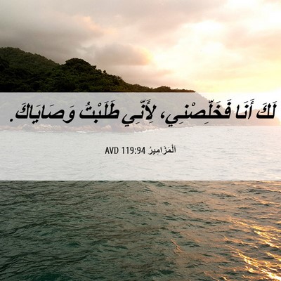 Picture 06 - اَلْمَزَامِيرُ 119:94 AVD - لَكَ أَنَا فَخَلِّصْنِي، - Bible Verse Picture