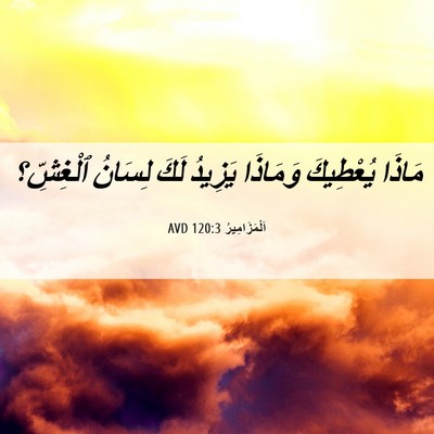 Picture 06 - اَلْمَزَامِيرُ 120:3 AVD - مَاذَا يُعْطِيكَ وَمَاذَا - Bible Verse Picture