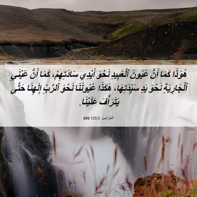 Picture 06 - اَلْمَزَامِيرُ 123:2 AVD - هُوَذَا كَمَا أَنَّ - Bible Verse Picture