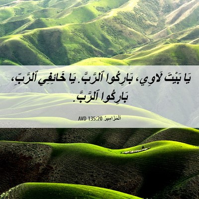 Picture 06 - اَلْمَزَامِيرُ 135:20 AVD - يَا بَيْتَ لَاوِي، - Bible Verse Picture
