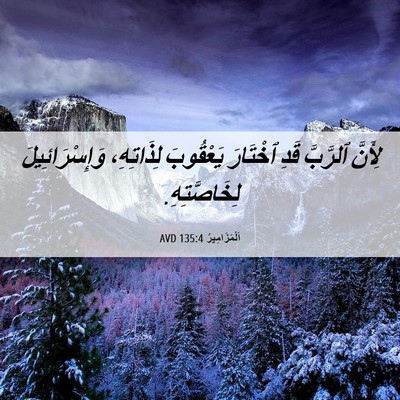 Picture 06 - اَلْمَزَامِيرُ 135:4 AVD - لِأَنَّ ٱلرَّبَّ قَدِ - Bible Verse Picture