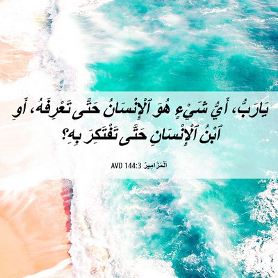 Picture 06 - اَلْمَزَامِيرُ 144:3 AVD - يَارَبُّ، أَيُّ شَيْءٍ - Bible Verse Picture