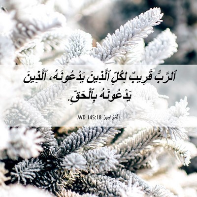 Picture 06 - اَلْمَزَامِيرُ 145:18 AVD - ٱلرَّبُّ قَرِيبٌ لِكُلِّ - Bible Verse Picture