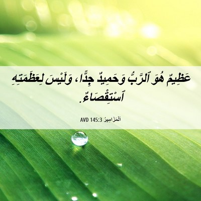 Picture 06 - اَلْمَزَامِيرُ 145:3 AVD - عَظِيمٌ هُوَ ٱلرَّبُّ - Bible Verse Picture
