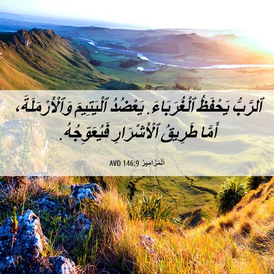 Picture 06 - اَلْمَزَامِيرُ 146:9 AVD - ٱلرَّبُّ يَحْفَظُ - Bible Verse Picture