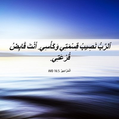 Picture 06 - اَلْمَزَامِيرُ 16:5 AVD - ٱلرَّبُّ نَصِيبُ - Bible Verse Picture