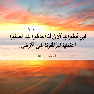 Picture 06 - اَلْمَزَامِيرُ 17:11 AVD - فِي خُطُوَاتِنَا ٱلْآنَ - Bible Verse Picture