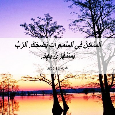 Picture 06 - اَلْمَزَامِيرُ 2:4 AVD - اَلسَّاكِنُ فِي - Bible Verse Picture