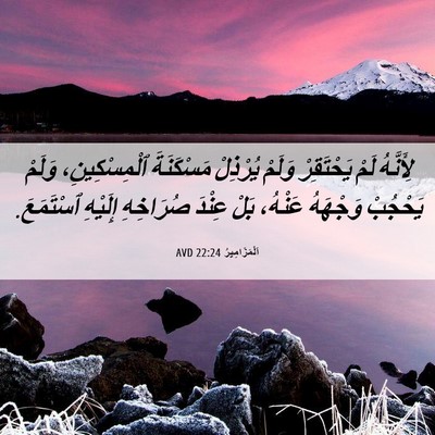 Picture 06 - اَلْمَزَامِيرُ 22:24 AVD - لِأَنَّهُ لَمْ يَحْتَقِرْ - Bible Verse Picture