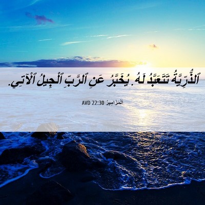 Picture 06 - اَلْمَزَامِيرُ 22:30 AVD - ٱلذُّرِّيَّةُ تَتَعَبَّدُ - Bible Verse Picture
