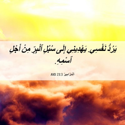 Picture 06 - اَلْمَزَامِيرُ 23:3 AVD - يَرُدُّ نَفْسِي. - Bible Verse Picture