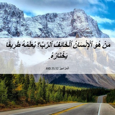 Picture 06 - اَلْمَزَامِيرُ 25:12 AVD - مَنْ هُوَ ٱلْإِنْسَانُ - Bible Verse Picture