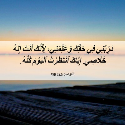 Picture 06 - اَلْمَزَامِيرُ 25:5 AVD - دَرِّبْنِي فِي حَقِّكَ - Bible Verse Picture