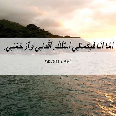 Picture 06 - اَلْمَزَامِيرُ 26:11 AVD - أَمَّا أَنَا فَبِكَمَالِي - Bible Verse Picture