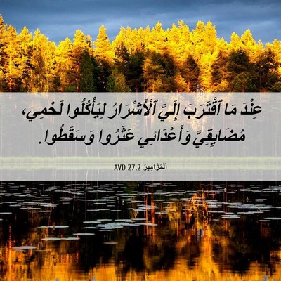 Picture 06 - اَلْمَزَامِيرُ 27:2 AVD - عِنْدَ مَا ٱقْتَرَبَ - Bible Verse Picture