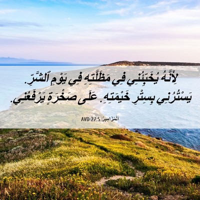 Picture 06 - اَلْمَزَامِيرُ 27:5 AVD - لِأَنَّهُ يُخَبِّئُنِي - Bible Verse Picture