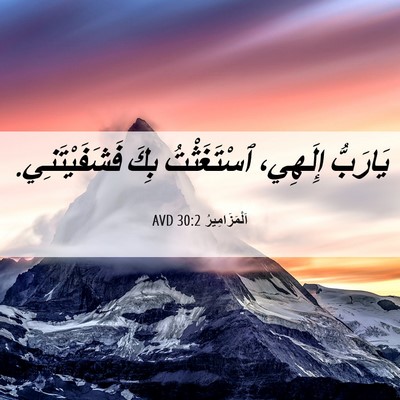 Picture 06 - اَلْمَزَامِيرُ 30:2 AVD - يَارَبُّ إِلَهِي، - Bible Verse Picture