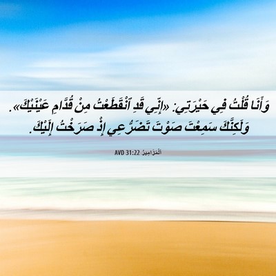 Picture 06 - اَلْمَزَامِيرُ 31:22 AVD - وَأَنَا قُلْتُ فِي - Bible Verse Picture