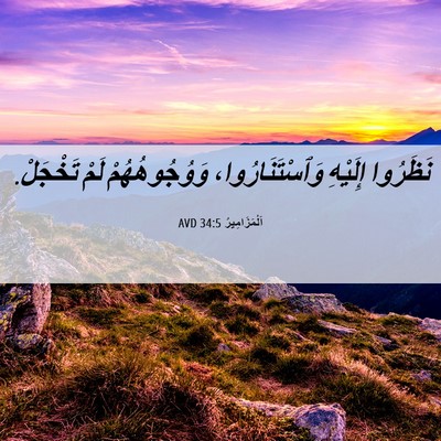 Picture 06 - اَلْمَزَامِيرُ 34:5 AVD - نَظَرُوا إِلَيْهِ - Bible Verse Picture