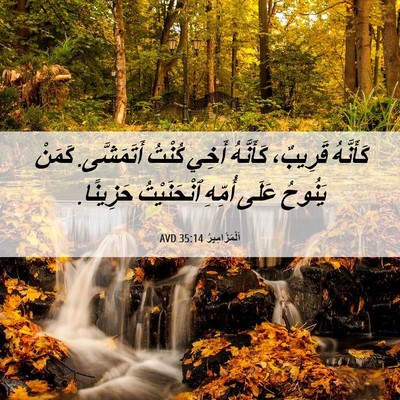 Picture 06 - اَلْمَزَامِيرُ 35:14 AVD - كَأَنَّهُ قَرِيبٌ، - Bible Verse Picture