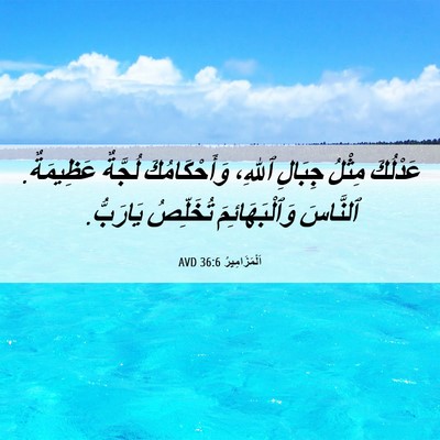 Picture 06 - اَلْمَزَامِيرُ 36:6 AVD - عَدْلُكَ مِثْلُ جِبَالِ - Bible Verse Picture