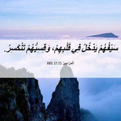 Picture 06 - اَلْمَزَامِيرُ 37:15 AVD - سَيْفُهُمْ يَدْخُلُ فِي - Bible Verse Picture