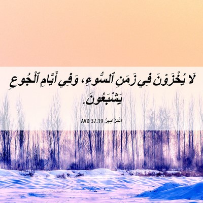 Picture 06 - اَلْمَزَامِيرُ 37:19 AVD - لَا يُخْزَوْنَ فِي زَمَنِ - Bible Verse Picture