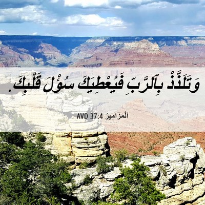 Picture 06 - اَلْمَزَامِيرُ 37:4 AVD - وَتَلَذَّذْ بِٱلرَّبِّ - Bible Verse Picture