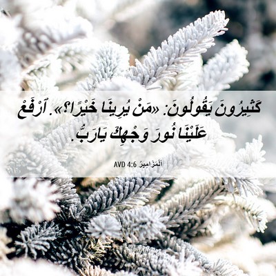 Picture 06 - اَلْمَزَامِيرُ 4:6 AVD - كَثِيرُونَ يَقُولُونَ: - Bible Verse Picture
