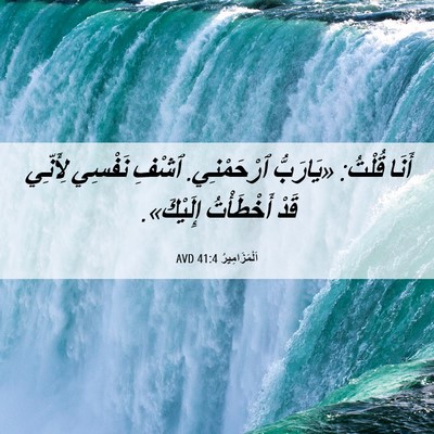 Picture 06 - اَلْمَزَامِيرُ 41:4 AVD - أَنَا قُلْتُ: «يَارَبُّ - Bible Verse Picture