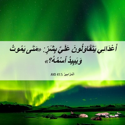Picture 06 - اَلْمَزَامِيرُ 41:5 AVD - أَعْدَائِي يَتَقَاوَلُونَ - Bible Verse Picture