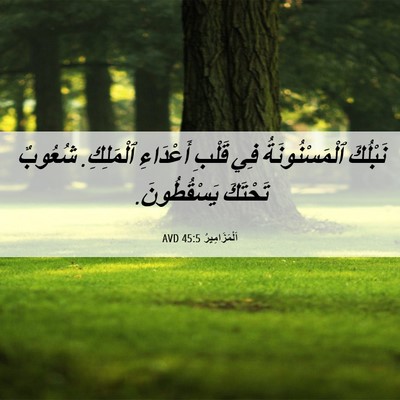 Picture 06 - اَلْمَزَامِيرُ 45:5 AVD - نَبْلُكَ ٱلْمَسْنُونَةُ - Bible Verse Picture