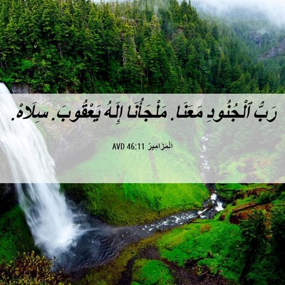 Picture 06 - اَلْمَزَامِيرُ 46:11 AVD - رَبُّ ٱلْجُنُودِ مَعَنَا. - Bible Verse Picture
