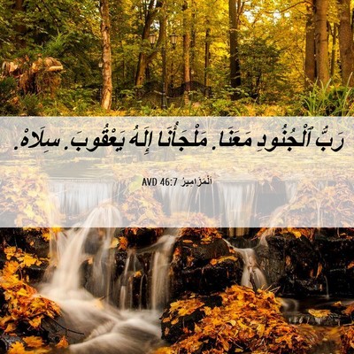 Picture 06 - اَلْمَزَامِيرُ 46:7 AVD - رَبُّ ٱلْجُنُودِ مَعَنَا. - Bible Verse Picture