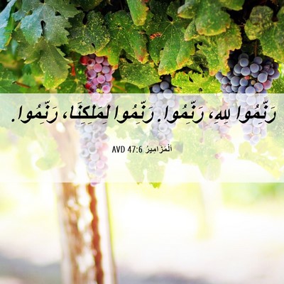 Picture 06 - اَلْمَزَامِيرُ 47:6 AVD - رَنِّمُوا لِلهِ، - Bible Verse Picture