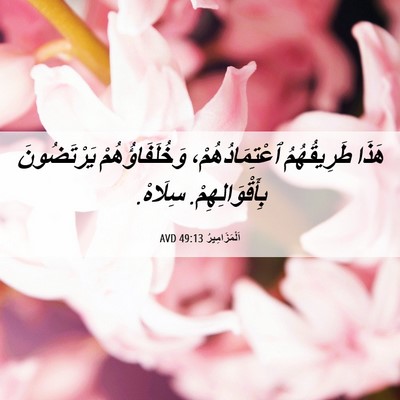 Picture 06 - اَلْمَزَامِيرُ 49:13 AVD - هَذَا طَرِيقُهُمُ - Bible Verse Picture
