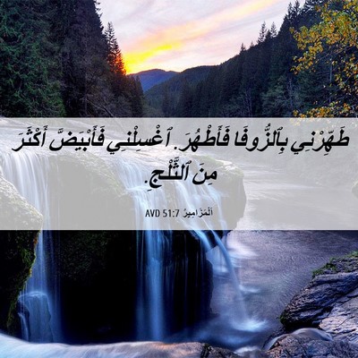Picture 06 - اَلْمَزَامِيرُ 51:7 AVD - طَهِّرْنِي بِٱلزُّوفَا - Bible Verse Picture