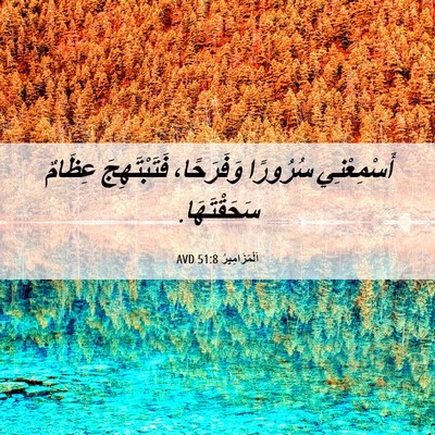 Picture 06 - اَلْمَزَامِيرُ 51:8 AVD - أَسْمِعْنِي سُرُورًا - Bible Verse Picture