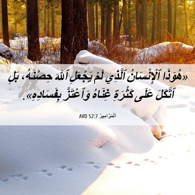Picture 06 - اَلْمَزَامِيرُ 52:7 AVD - «هُوَذَا ٱلْإِنْسَانُ - Bible Verse Picture