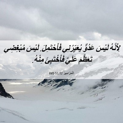 Picture 06 - اَلْمَزَامِيرُ 55:12 AVD - لِأَنَّهُ لَيْسَ عَدُوٌّ - Bible Verse Picture