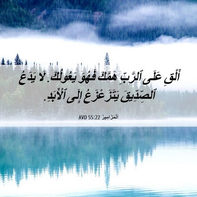 Picture 06 - اَلْمَزَامِيرُ 55:22 AVD - أَلْقِ عَلَى ٱلرَّبِّ - Bible Verse Picture