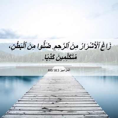 Picture 06 - اَلْمَزَامِيرُ 58:3 AVD - زَاغَ ٱلْأَشْرَارُ مِنَ - Bible Verse Picture