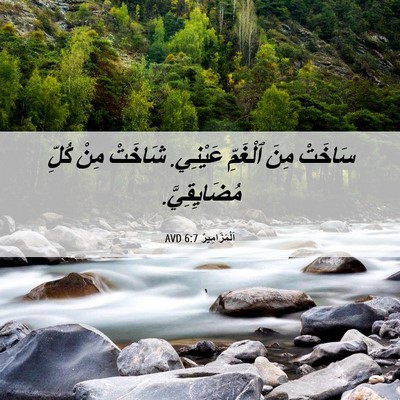 Picture 06 - اَلْمَزَامِيرُ 6:7 AVD - سَاخَتْ مِنَ ٱلْغَمِّ - Bible Verse Picture