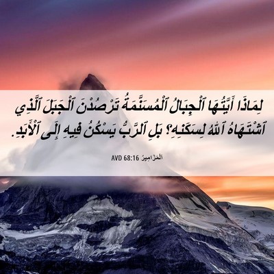 Picture 06 - اَلْمَزَامِيرُ 68:16 AVD - لِمَاذَا أَيَّتُهَا - Bible Verse Picture