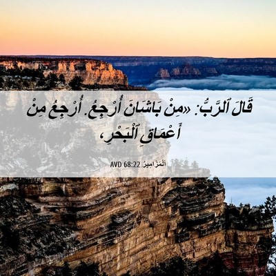 Picture 06 - اَلْمَزَامِيرُ 68:22 AVD - قَالَ ٱلرَّبُّ: «مِنْ - Bible Verse Picture