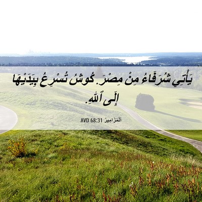 Picture 06 - اَلْمَزَامِيرُ 68:31 AVD - يَأْتِي شُرَفَاءُ مِنْ - Bible Verse Picture