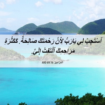 Picture 06 - اَلْمَزَامِيرُ 69:16 AVD - ٱسْتَجِبْ لِي يَارَبُّ - Bible Verse Picture