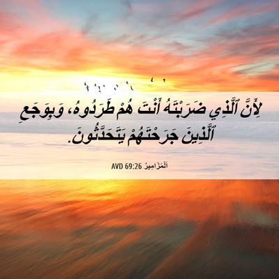 Picture 06 - اَلْمَزَامِيرُ 69:26 AVD - لِأَنَّ ٱلَّذِي - Bible Verse Picture